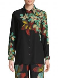 Silk Floral Blouse at Saks Fifth Avenue